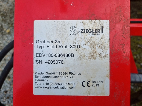 Chris Atkin & Son Ltd - Ziegler Field Profi 3001